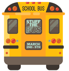 School bus image with stuff the bus dates